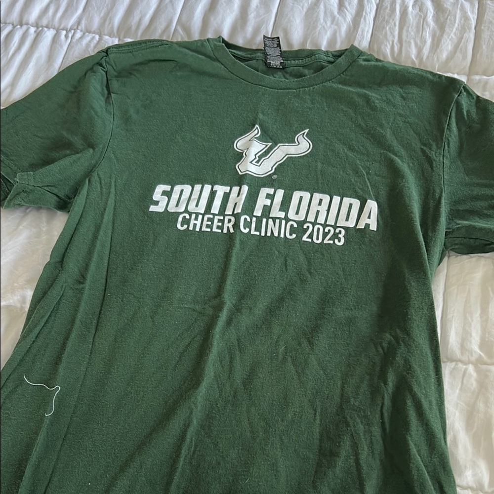 Green USF South Florida Cheer Clinic 2023 T-Shirt